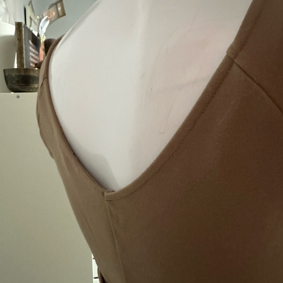 RW&CO. Tan Belted Women's Blouse - Picture 3 of 6